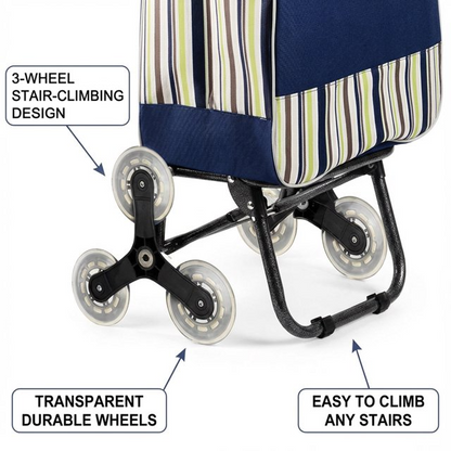 Heavy-Duty Shopping Cart Trolley – Portable Hand Lift Transport Cart for Groceries & Luggage