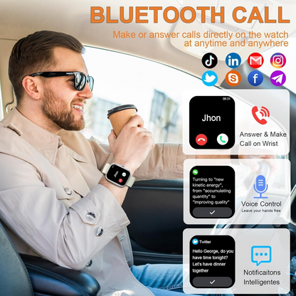 Smart Sports Watch – Bluetooth Calling & Multi-Function Fitness Smartwatch