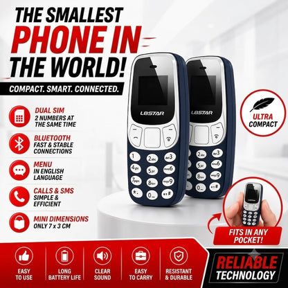 LBSTAR B10 Mini Pocket Phone – Ultra-Compact Dual SIM Mobile with Bluetooth & Physical Keyboard