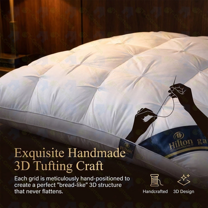 Hilton-Style Twisted Bread Pillow – Luxury Hotel-Inspired Neck Support Pillow (48 × 74 cm)